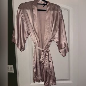 Victoria's Secret Pink Satin Robe Intimates & Sleepwear